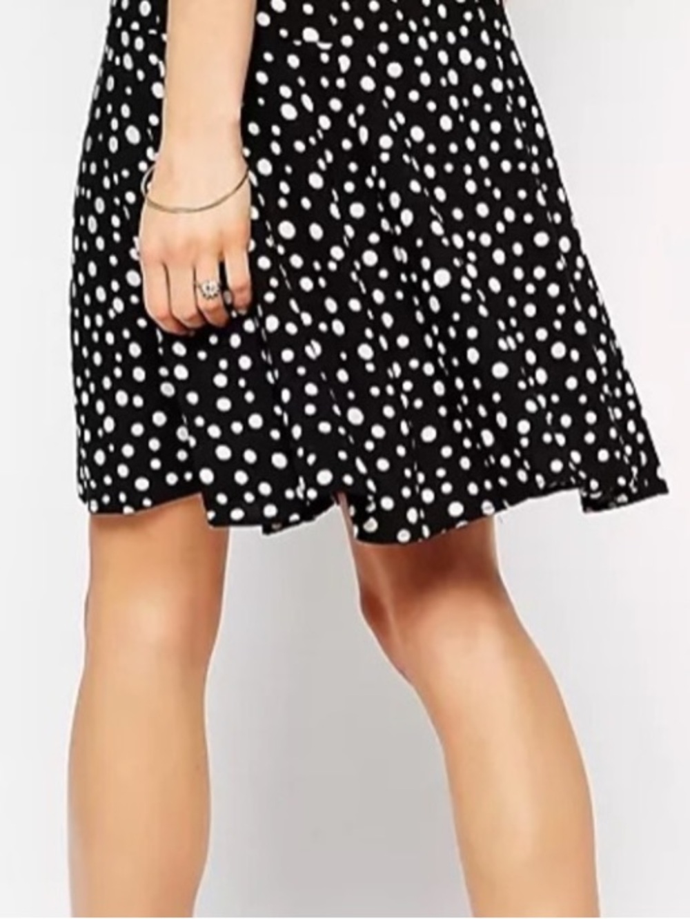 STYLE LONDON | Polka Dot Flippy Skirt Sz M